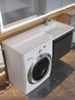 Раковина Uperwood Magenta 110 R 2490000011 с местом под стиральную машину цвет Белый глянцевый