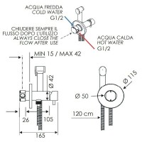 Гигиенический душ со смесителем Remer Minimal N65SW Хром латунь встраиваемый
