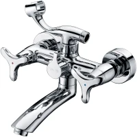 Смеситель для ванны Kaiser Trio 57122 Хром латунь на стену