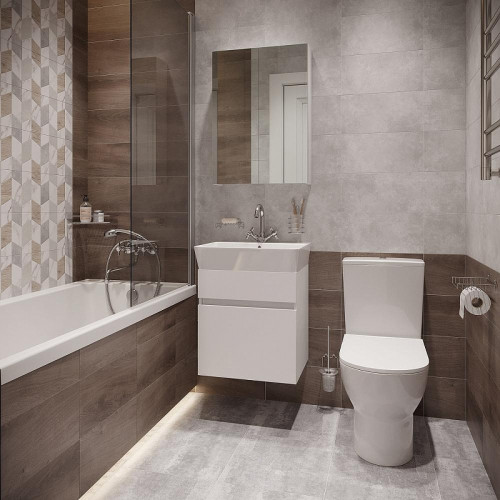 Комплект мебели для ванной DIWO Тольятти 50 подвесной цвет Белый