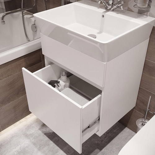 Комплект мебели для ванной DIWO Тольятти 50 подвесной цвет Белый