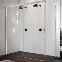 Душевая дверь Novellini Opera 120 L OPEPH119S-1K профиль Хром стекло прозрачное