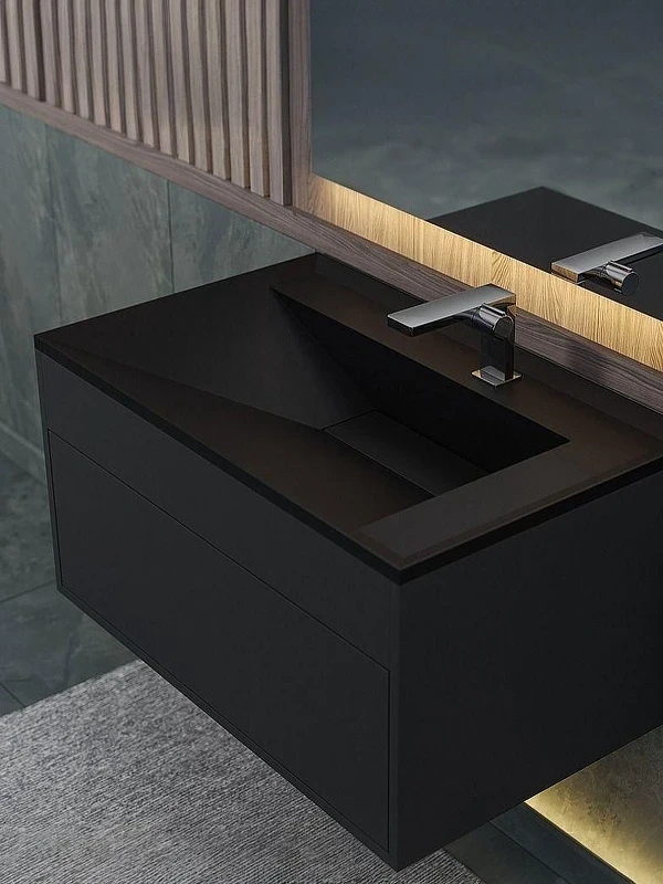 Раковина Uperwood Lotus Quartz 80 29192033 цвет Уголь