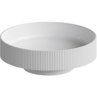 Раковина-чаша Boheme Corian 40 801-R-MW Белая матовая искусственный камень (литьевой мрамор) накладная