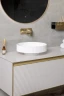 Раковина-чаша Boheme Corian 40 801-R-MW Белая матовая искусственный камень (литьевой мрамор) накладная