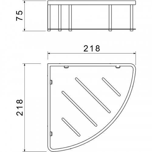 Полка корзина Aquatek AQ4926MB угловая Черная матовая