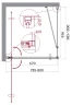 Душевой уголок BelBagno Marmi 80х100 MARMI-AH-1-80/100-C-Cr профиль Хром стекло прозрачное