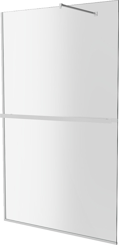 Душевая перегородка DIWO Элиста 120 MG-EL-120-CL профиль Хром матовый стекло прозрачное