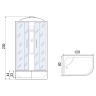 Душевая кабина Мономах XL 120x80x44 МЗ L 10000012121 без гидромассажа