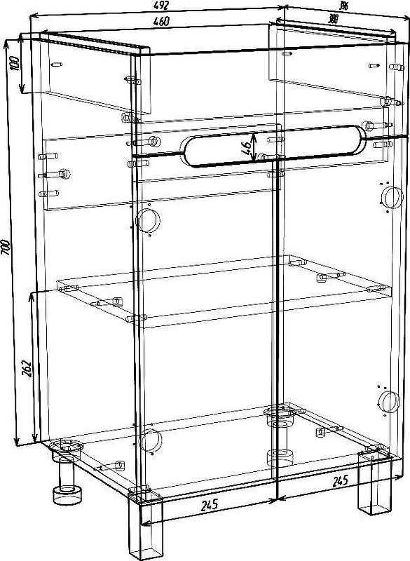 Тумба под раковину DIWO Коломна 50 KOL.T.50/S/W цвет Белый