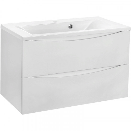 Тумба под раковину Vincea Mia 80 VMC-2MA800GW подвесная G.White МДФ / ЛДСП