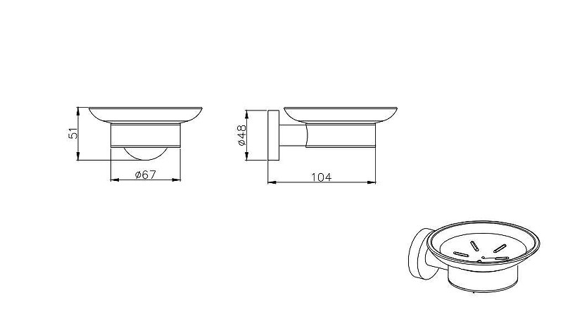 Мыльница Aquatek Вега AQ4003BGM цвет Оружейная сталь