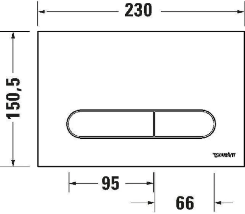 Кнопка смыва для инсталляции Duravit DuraSystem WD5009021000 цвет Хром глянцевый