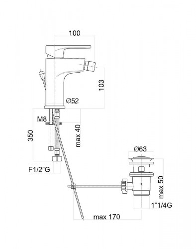Смеситель для биде Fiore Kyma 75CR6530 цвет Хром