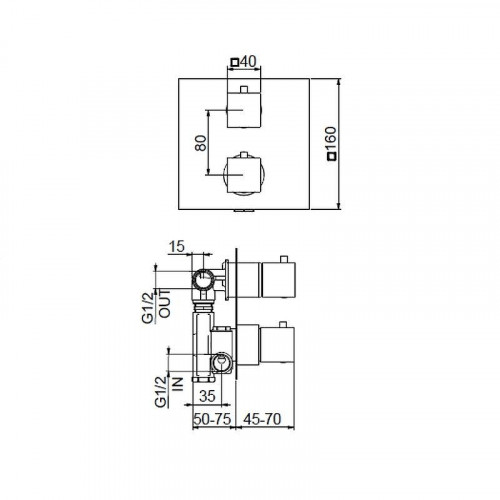 Смеситель для душа Webert Pegaso PE970902740 с термостатом цвет Белый матовый