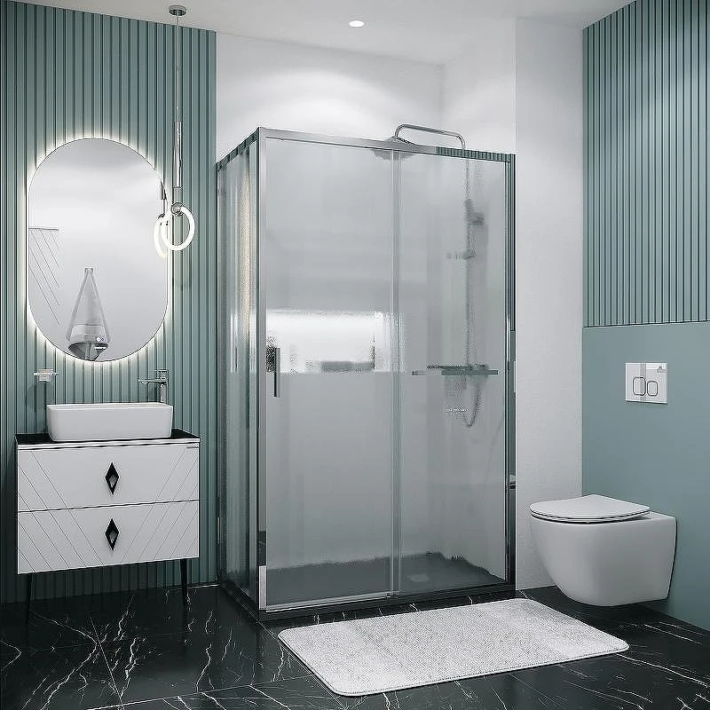 Душевой уголок Grossman Style 100х70 120.K33.05.1070.10.02 профиль Хром стекло шиншилла