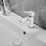 Смеситель для раковины Shevanik S8101F цвет Белый Хром