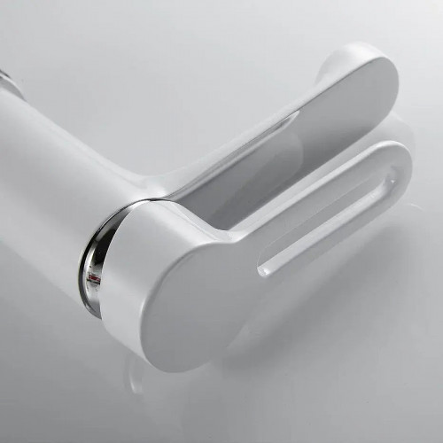 Смеситель для раковины Shevanik S8101F цвет Белый Хром