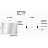 Зеркало Sancos City 2.0 90 CI2.900 с подсветкой с сенсорным выключателем стекло