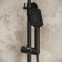 Душевая система Grossman Cosmo 500.K35.02.210 Черная матовая латунь на стену