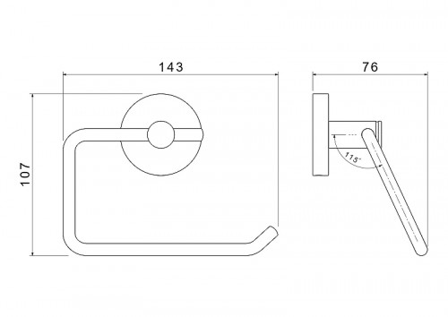 Держатель туалетной бумаги Aquatek Европа AQ4118BGM цвет Оружейная сталь