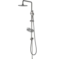 Душевая система Lemark Bronx LM3788GM Графит латунь на стену