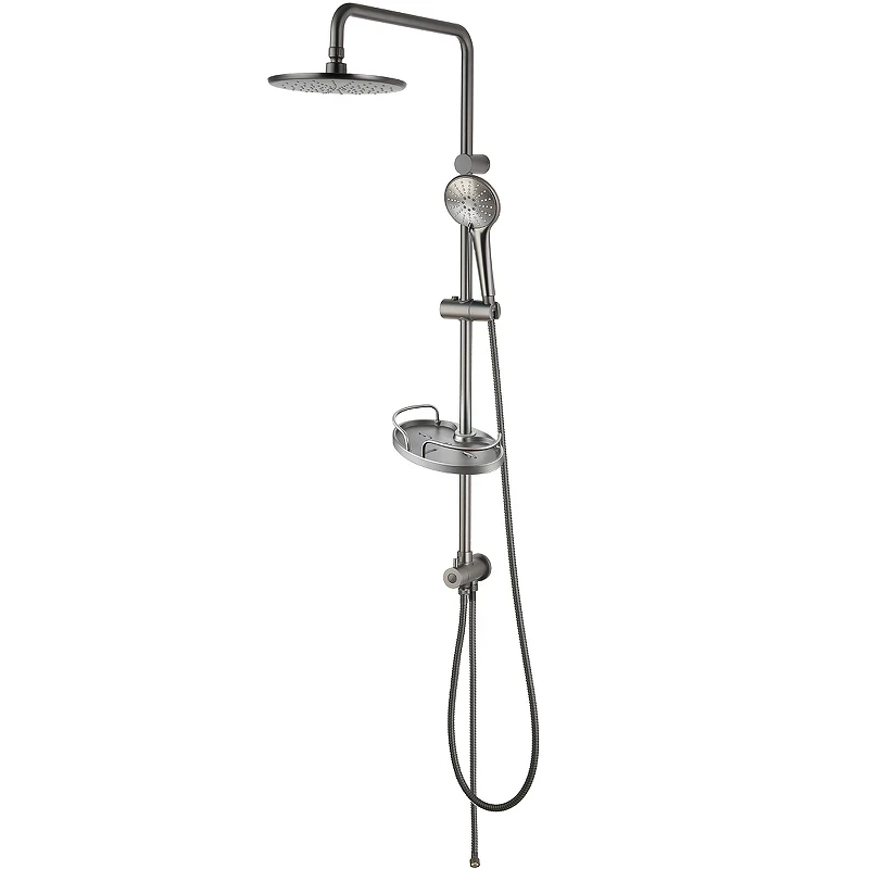 Душевая система Lemark Bronx LM3788GM Графит латунь на стену