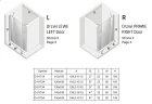 Душевая дверь New Trendy New Soleo Chrome 130 D-0173A профиль Хром стекло прозрачное