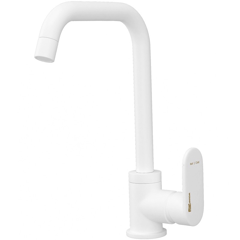 Смеситель для кухни WasserKRAFT Mindel 8507 Белый матовый латунь