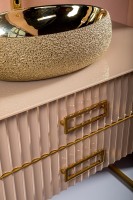 Тумба под раковину Boheme Armadi Art Monaco 100 867-100-CPG Капучино глянец Золото МДФ / ЛДСП
