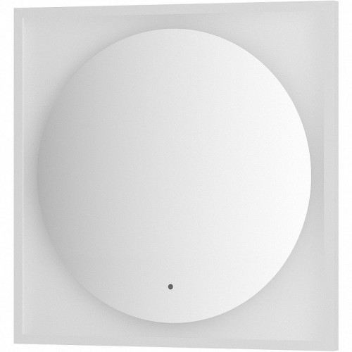 Зеркало Defesto Eclipce 70х70 DF 2237R с подсветкой 15W-3000К/в багетной раме/ИК - выключатель/Теплый белый свет/Белая рама