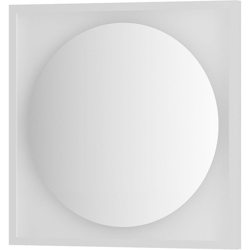 Зеркало Defesto Eclipce 60х60 DF 2236 с подсветкой 12W-3000К/в багетной раме/Без выключателя/Теплый белый свет/Белая рама