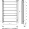 Электрический полотенцесушитель Melodia della vita Classica Ferrum 50х80 П8 MTRCEF5080gt Графит