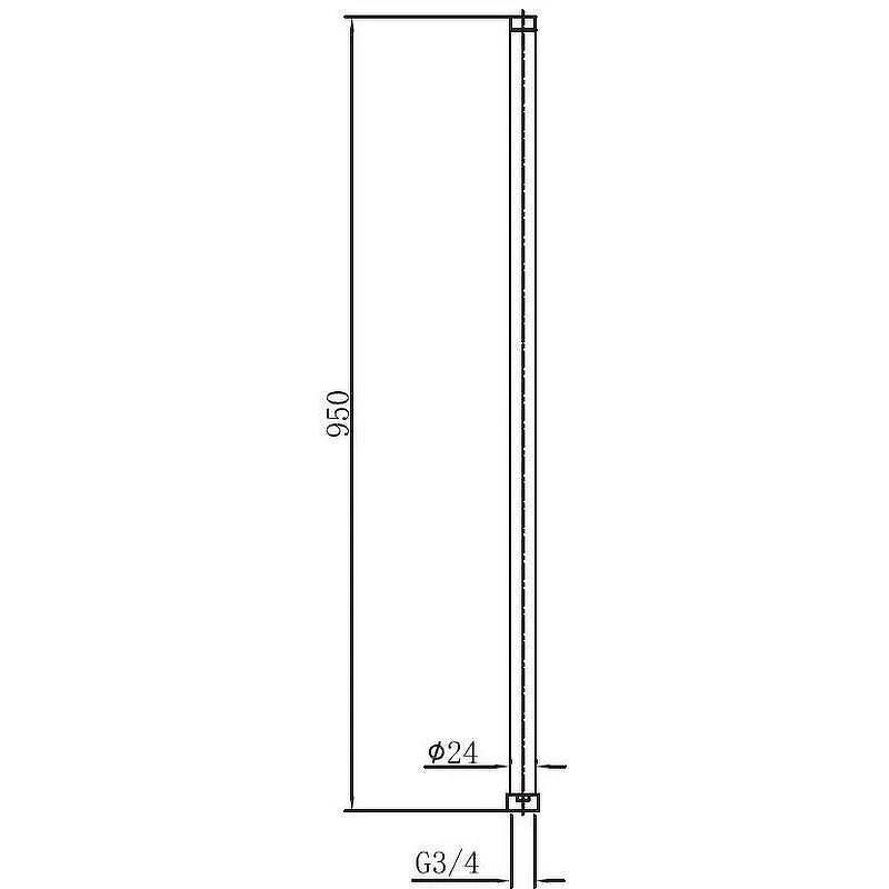 Удлинитель для душевой штанги Aquanet Passion R-S3-Tube-B 336175 Черный матовый