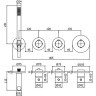 Смеситель для душа Paffoni Modular Box MDE000CR с термостатом Хром латунь встраиваемый