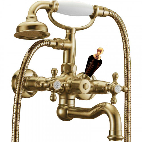 Смеситель для ванны Boheme Medici Presente 313-BSW Бронза латунь на стену