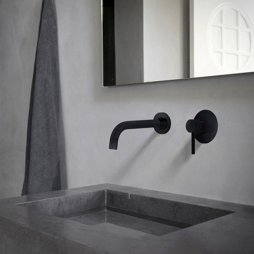 Смеситель для раковины Abber Wasser Kreis AF8112B Черный матовый латунь встраиваемый