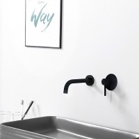 Смеситель для раковины Abber Wasser Kreis AF8112B Черный матовый латунь встраиваемый
