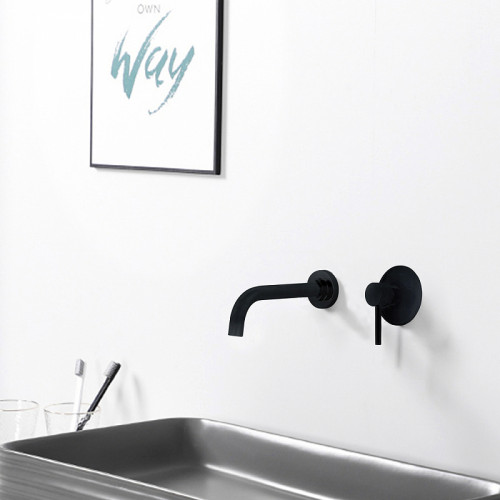 Смеситель для раковины Abber Wasser Kreis AF8112B Черный матовый латунь встраиваемый