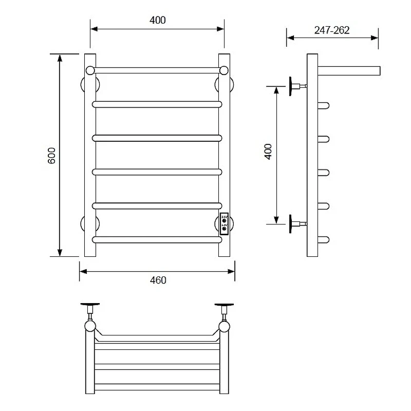 Электрический полотенцесушитель Comfysan Scola EC-6 60x40 016791 с полкой Белый матовый