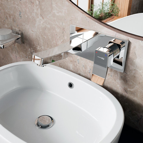 Смеситель для раковины WasserKRAFT Aller 10630 Хром латунь встраиваемый