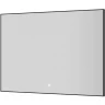 Зеркало Boheme Modern 100x70 543-100-B с подсветкой Черное с сенсорным выключателем и подогревом стекло