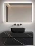 Зеркало Boheme Modern 100x70 543-100-B с подсветкой Черное с сенсорным выключателем и подогревом стекло