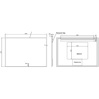 Зеркало Boheme Modern 100x70 543-100-B с подсветкой Черное с сенсорным выключателем и подогревом стекло