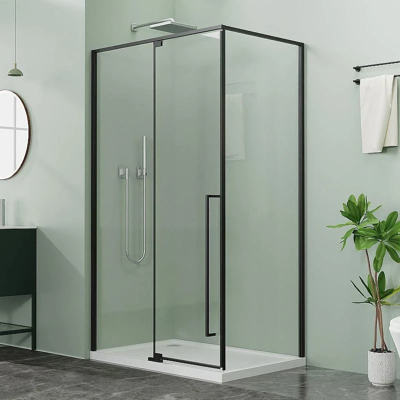 Душевой уголок Azario Male 100x100 AZ-J50-100-MB-CL профиль Черный матовый стекло прозрачное
