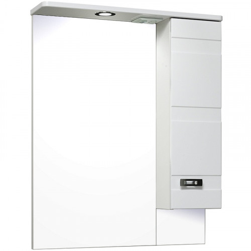 Зеркало со шкафом Runo Турин 65 R УТ000002103 с подсветкой Белое МДФ / ЛДСП, стекло