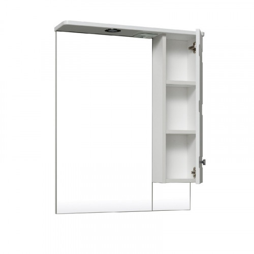 Зеркало со шкафом Runo Турин 65 R УТ000002103 с подсветкой Белое МДФ / ЛДСП, стекло