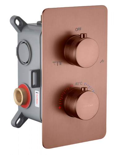 Смеситель для душа Boheme Cell 134-2-BRB с термостатом цвет Брашированная бронза