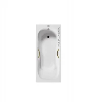 Чугунная ванна Vinsent Veron Aura 170x70 VAU1707042H/VH0015GD цвет Белый с дугообразными золотыми ручками