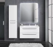 Тумба под раковину Cezares Eco 75 ECO-750-2C-SO-BL подвесная Bianco Lucido МДФ / ЛДСП